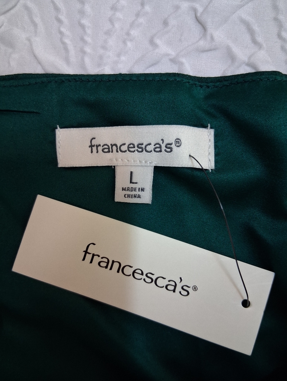 Francesca's Collections Dark Emerald Floral Jacquard Mini Dress Size S - Picture 3 of 17